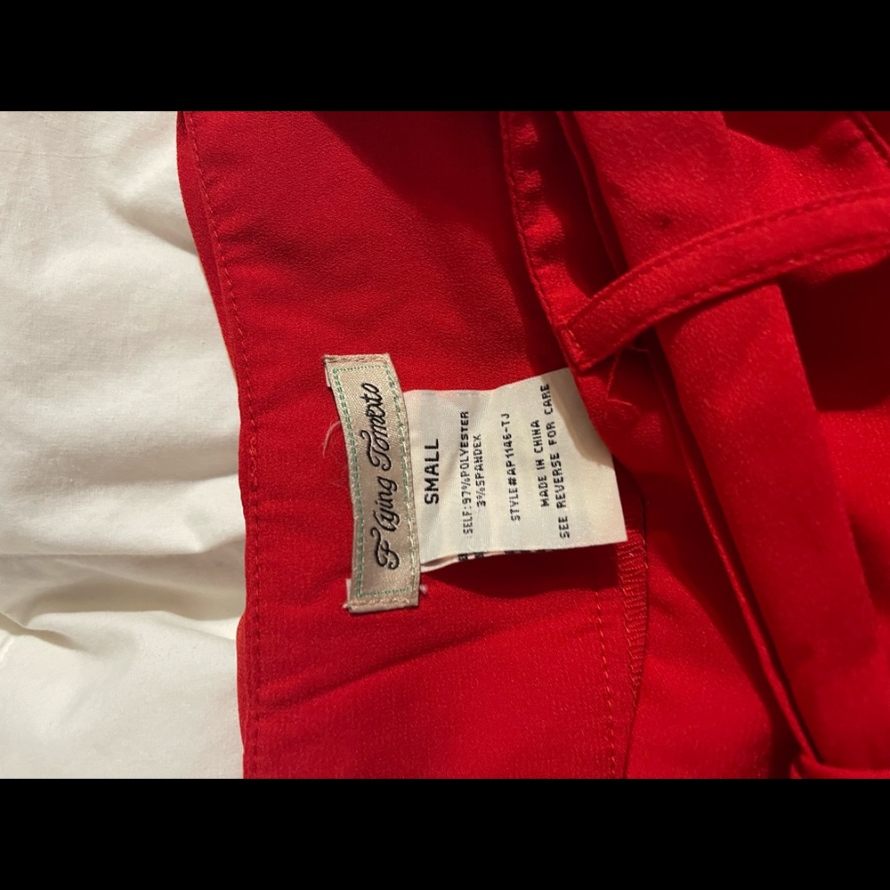 Red Highwaisted Pants